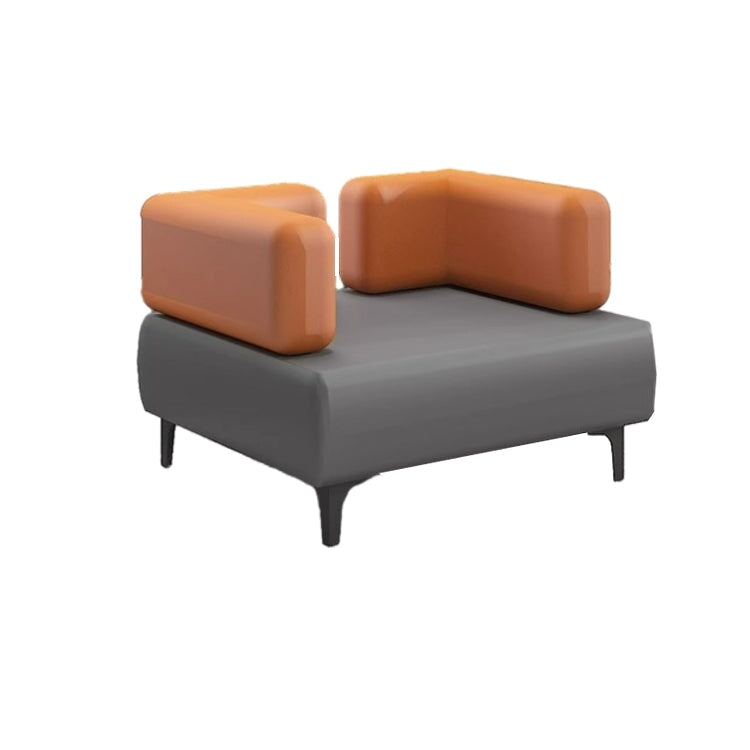 Sofa table set reception reception set nappa leather carbon steel legs height fit safe odorless firm flexible simple minimalism orange gray OS-A5 