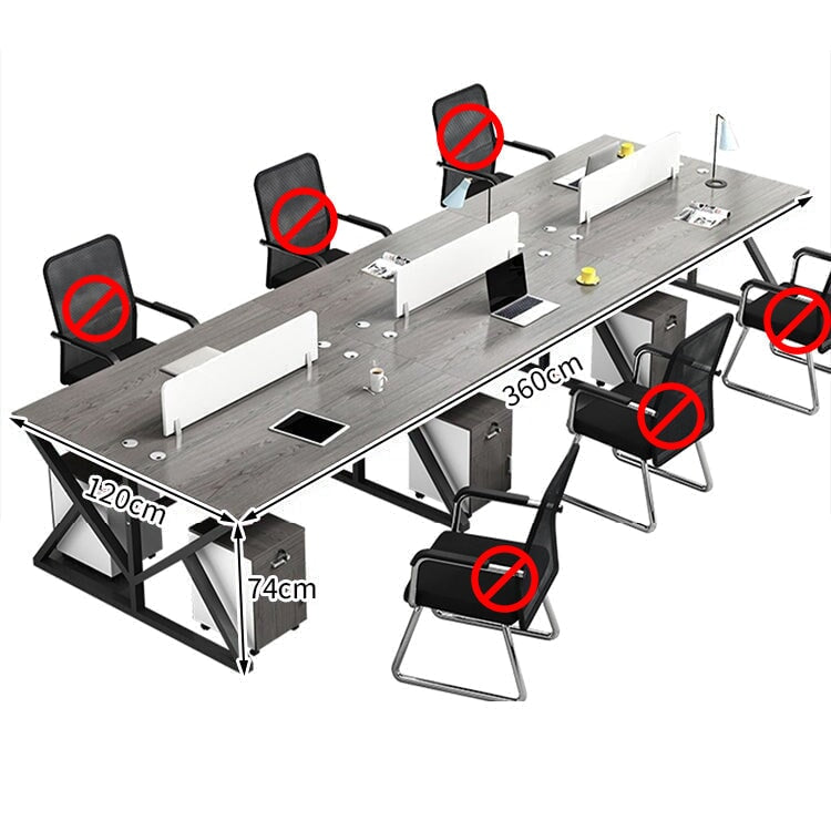 Office Desk, Office Desk, Study Desk, Work Desk, Top Panel, Wiring Hole, Side Cabinet, Carbon Steel Frame, Wood Grain, Customizable OD-A34 