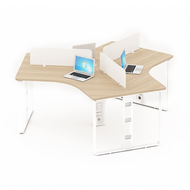 Office desk, large desk, stylish, simple and modern, natural taste, suitable for multiple people, steel legs, square legs, side wagon, casters, desktop panel, rounded finish, natural, customizable OD-A7