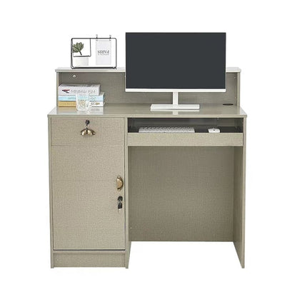 Reception counter, reception desk, entrance reception, cash register, counter, office reception, with lock, keyboard tray, RD-A31 