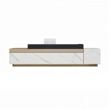 Reception counter, reception desk, entrance reception, cash register, counter, office reception, excellent storage capacity, marble pattern, bicolor, RD-A28 