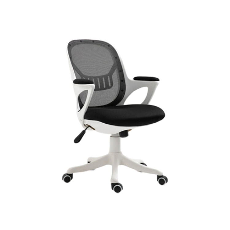Office chair, rocking function, height adjustment and rotation, liver support, high density urethane foam, mesh, polyurethane casters, five-legged base, OC-A10