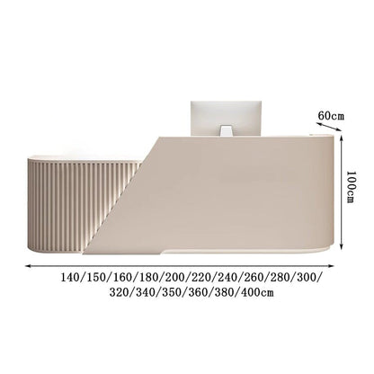 受付カウンター　受付　カウンター　受付台　レジ台　応接　丸み　広い天板　引き出し　Ｌ字型　ハイカウンター　穏やか　機能的　グレー　ホワイト　ブラック　カスタマイズ可能　RD-A8