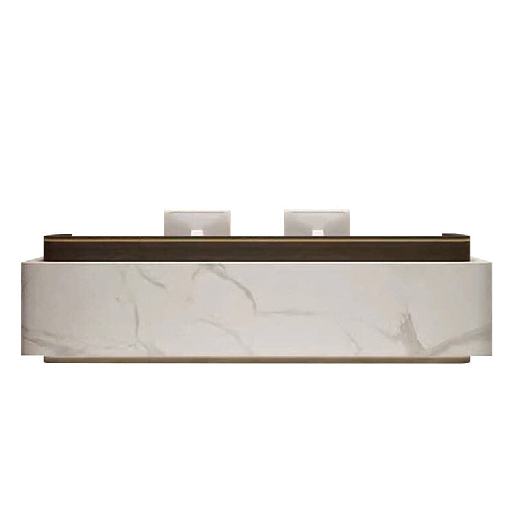 Reception desk, reception desk, reception counter, high counter, office reception, with LED, PC storage, RD-A37 