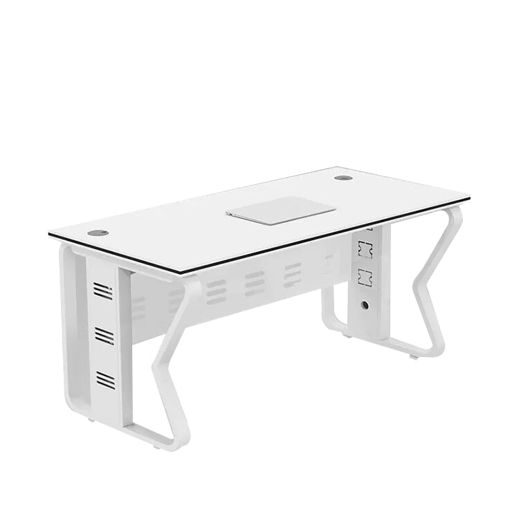 Office desk, work desk, with adjuster, with wiring hole, with lock, with door storage, with top panel, with casters, white, customizable OD-A13