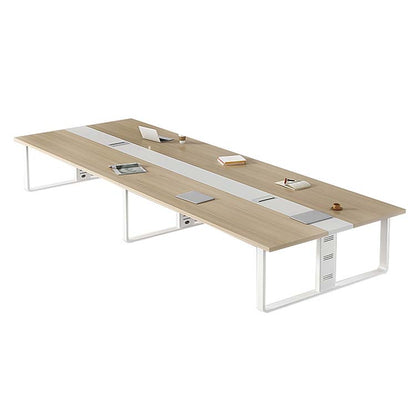 Steel Frame Conference Desk Conference Table Meeting Table Rectangular Table Office Desk Long Table Simple Natural Customizable MT-A22