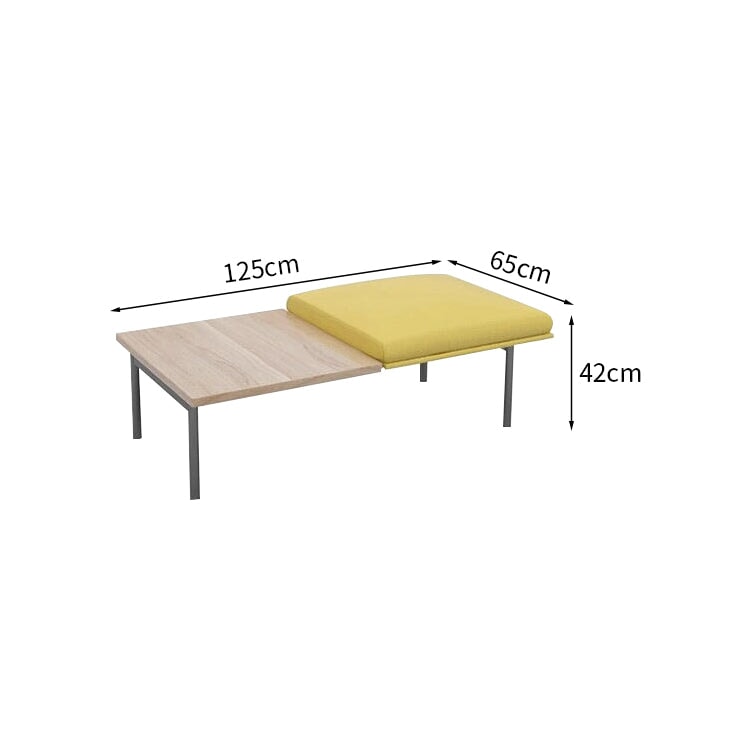 Reception set sofa table reception use polyester fabric free layout steel frame urethane foam simple yellow customizable OS-A6 