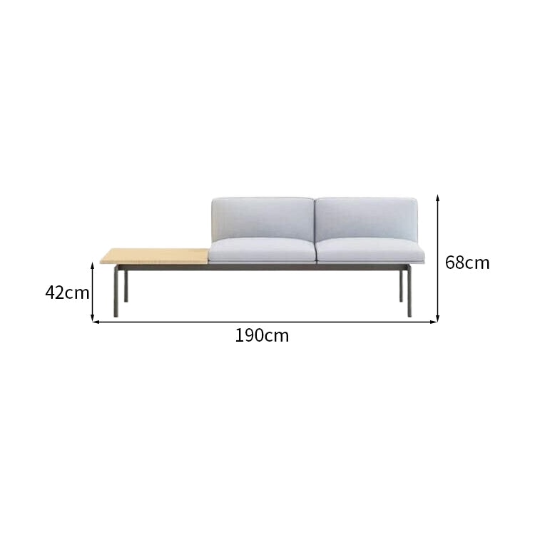 Reception set sofa table reception use polyester fabric free layout steel frame urethane foam simple yellow customizable OS-A6 