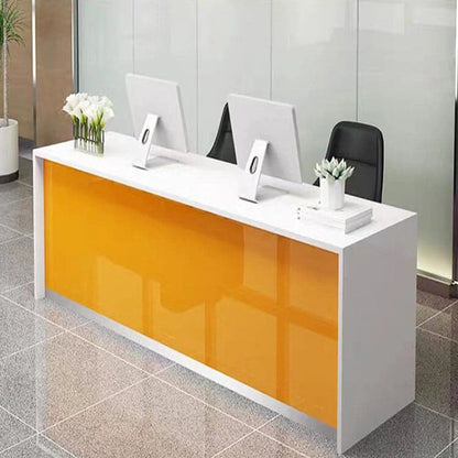 Reception counter, reception desk, cash register counter, counter, office reception, eco-friendly material, with lock, keyboard tray, RD-A34 