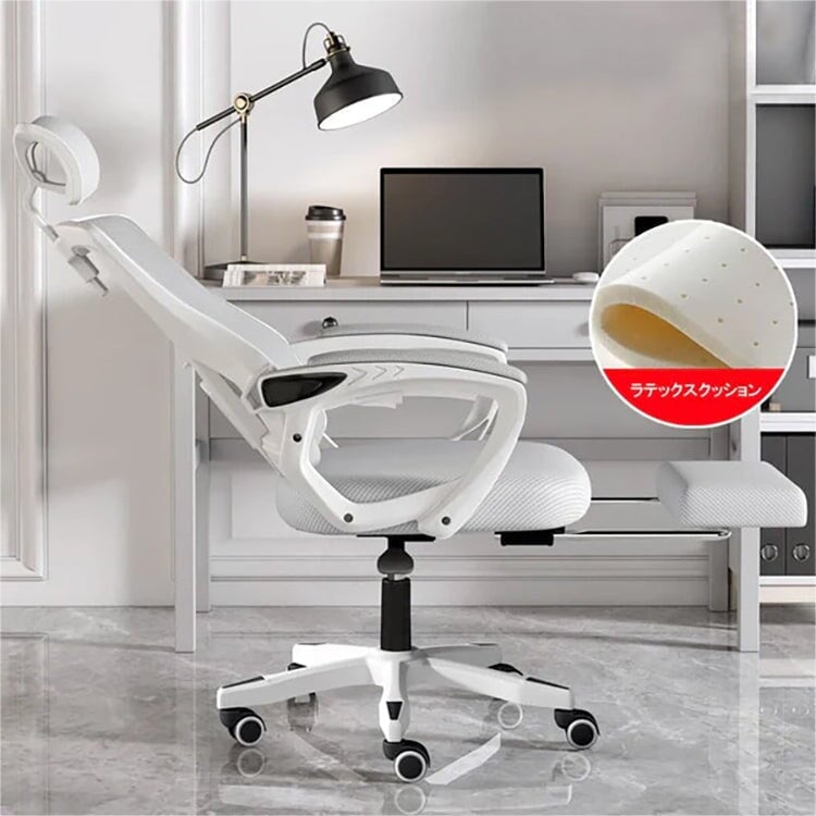 Chair Office chair Work chair Office chair Work chair Swivel chair Computer chair Mesh upholstery Rocking function Footrest Latex Urethane foam Ergonomic OC-A35