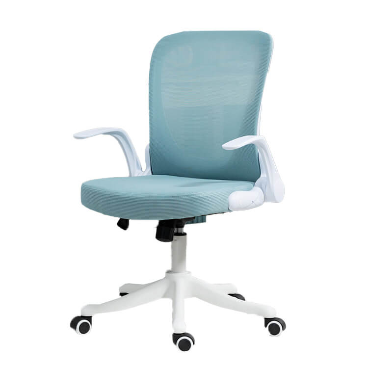 Office chair, space-saving, foldable, S-curve, flip-up style, mesh fabric, urethane foam, OC-A14 