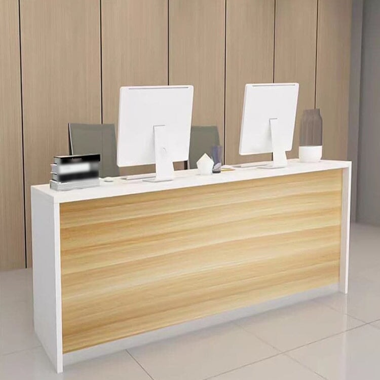 Reception counter, reception desk, cash register counter, counter, office reception, eco-friendly material, with lock, keyboard tray, RD-A34 