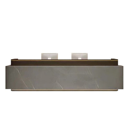 Reception desk, reception desk, reception counter, high counter, office reception, with LED, PC storage, RD-A37 