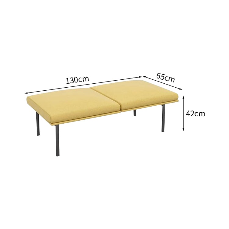 Reception set sofa table reception use polyester fabric free layout steel frame urethane foam simple yellow customizable OS-A6 