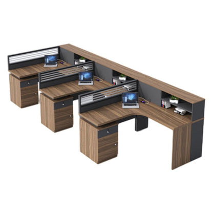 Office desk, office desk, work desk, with top panel, with wiring hole, with lock, with side cabinet OD-A15