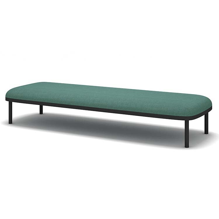 Reception sofa Office sofa Panel sofa Fabric upholstery Panel included Steel legs High density urethane foam Simple modern Blue Customizable OS-A9