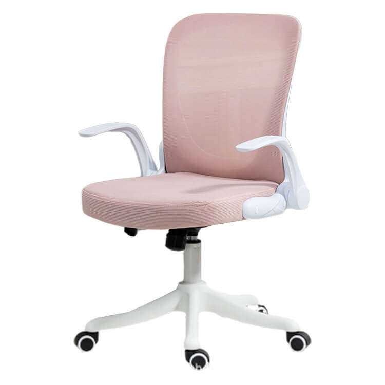 Office chair, space-saving, foldable, S-curve, flip-up style, mesh fabric, urethane foam, OC-A14 