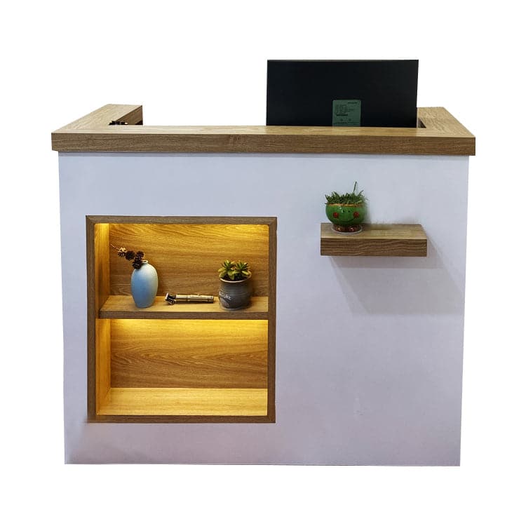 Reception counter, reception desk, entrance reception, cashier counter, counter, office reception, LED, eco-friendly material, large capacity storage, PC storage, stylish RD-A27 