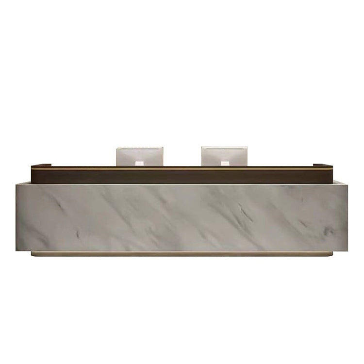 Reception desk, reception desk, reception counter, high counter, office reception, with LED, PC storage, RD-A37 