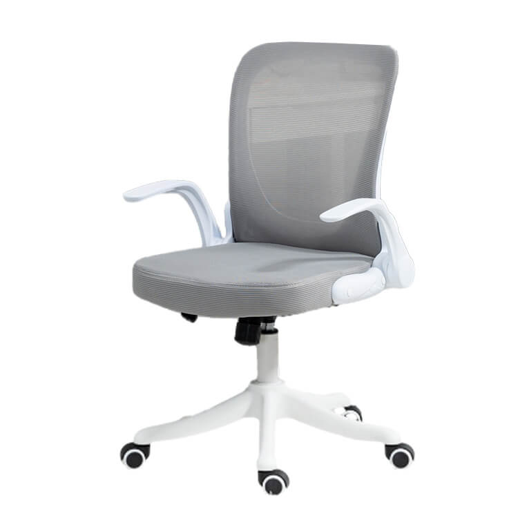 Office chair, space-saving, foldable, S-curve, flip-up style, mesh fabric, urethane foam, OC-A14 