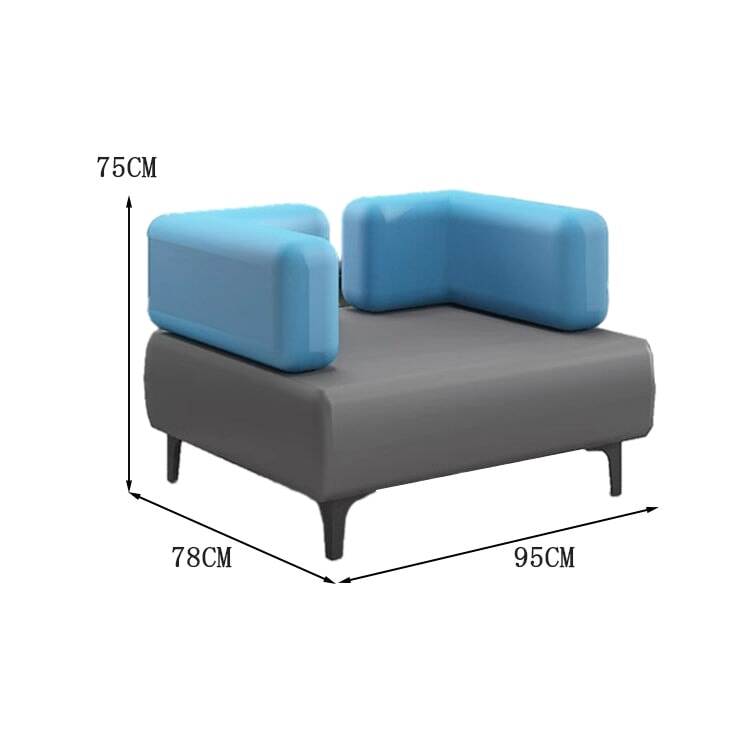 Sofa table set reception reception set nappa leather carbon steel legs height fit safe odorless firm flexible simple minimalism orange gray OS-A5 
