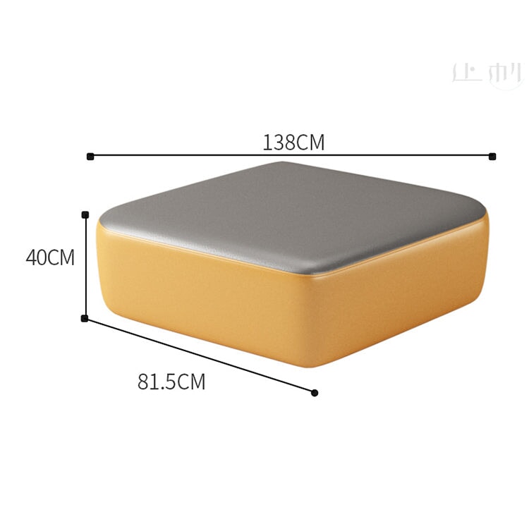 Reception sofa, reception sofa, waiting room sofa, break room sofa, two-tone design, PVC leather, natural wood frame, high-density urethane foam, freely rearrangeable, simple and modern, yellow, customizable OS-A8