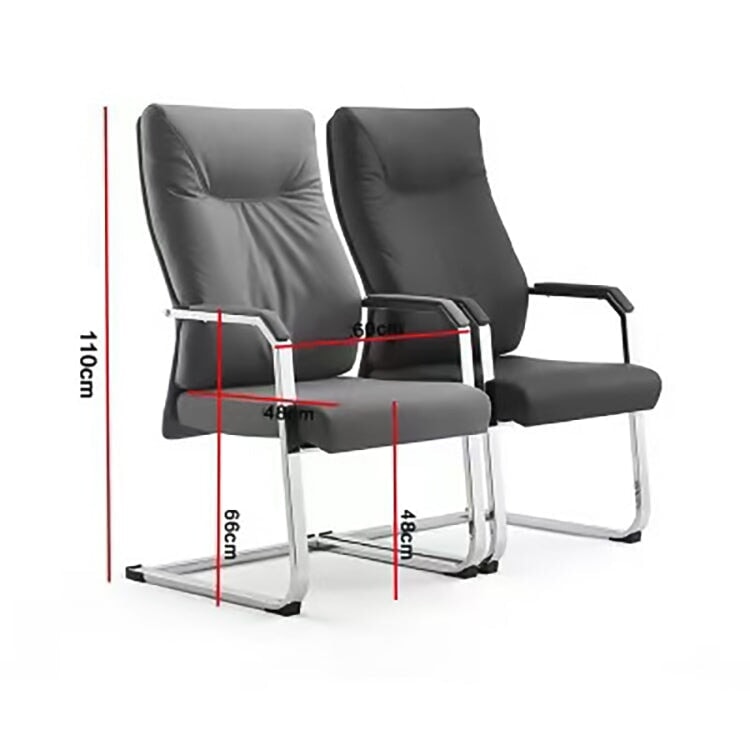 Chair Office chair Work chair Office chair Work chair Chair Leather upholstery Ergonomic Armrest High density urethane foam Seat base Gas cylinder Nylon legs Plated Modern OC-A44