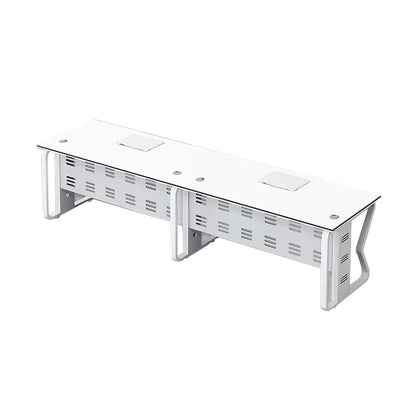 Office desk, work desk, with adjuster, with wiring hole, with lock, with door storage, with top panel, with casters, white, customizable OD-A13