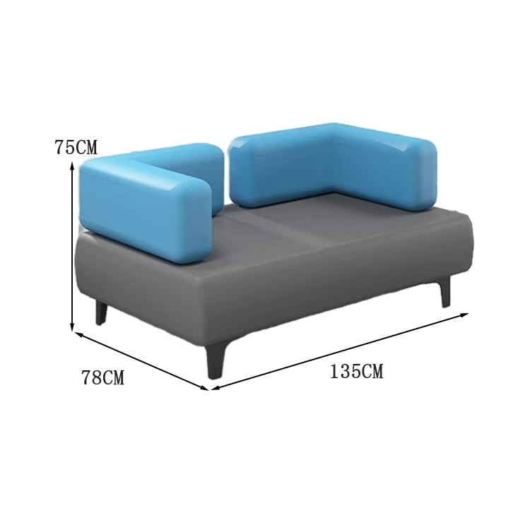 Sofa table set reception reception set nappa leather carbon steel legs height fit safe odorless firm flexible simple minimalism orange gray OS-A5 