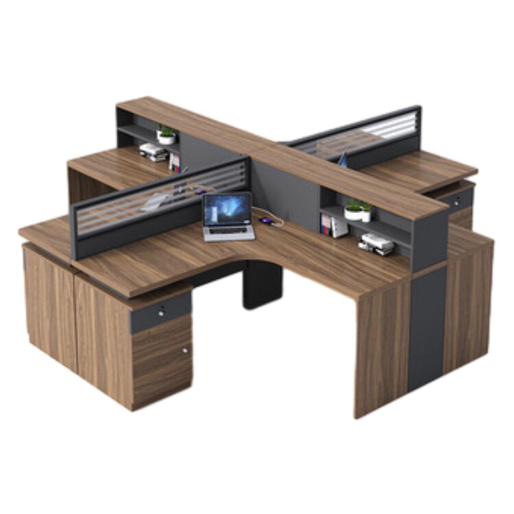 Office desk, office desk, work desk, with top panel, with wiring hole, with lock, with side cabinet OD-A15