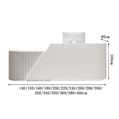 受付カウンター　受付　カウンター　受付台　レジ台　応接　丸み　広い天板　引き出し　Ｌ字型　ハイカウンター　穏やか　機能的　グレー　ホワイト　ブラック　カスタマイズ可能　RD-A8