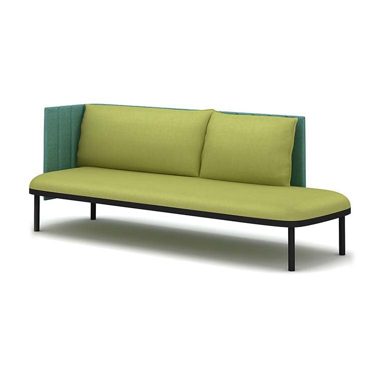 Reception sofa Office sofa Panel sofa Fabric upholstery Panel included Steel legs High density urethane foam Simple modern Blue Customizable OS-A9