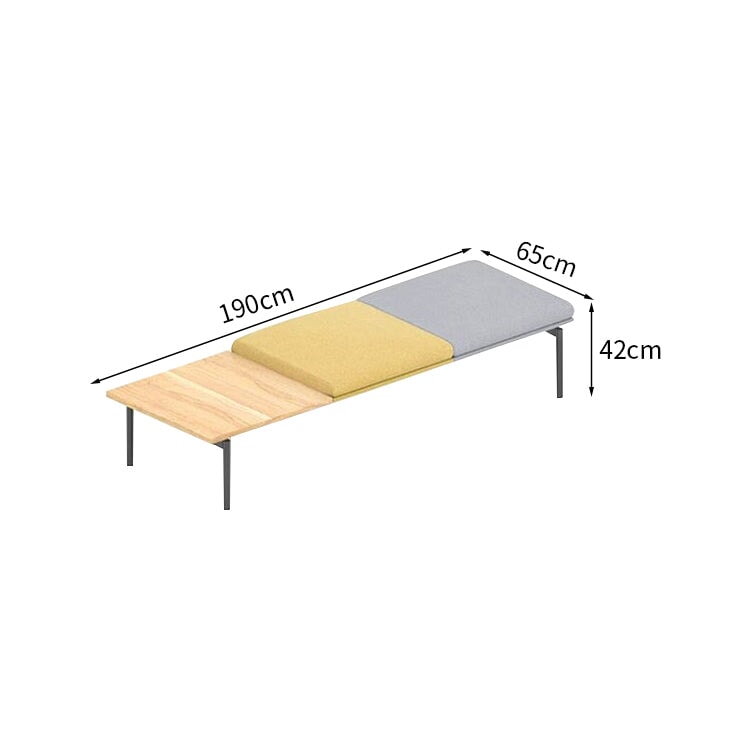 Reception set sofa table reception use polyester fabric free layout steel frame urethane foam simple yellow customizable OS-A6 