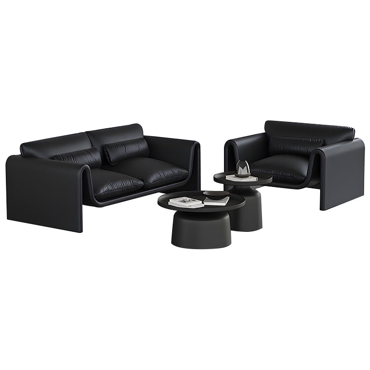 Designer indoor sofa, living room sofa, pine wood, PP cotton, simple, cushion, silicone leather, spacious, 1-seater, 2-seater, 3-seater, customizable, OS-A18 