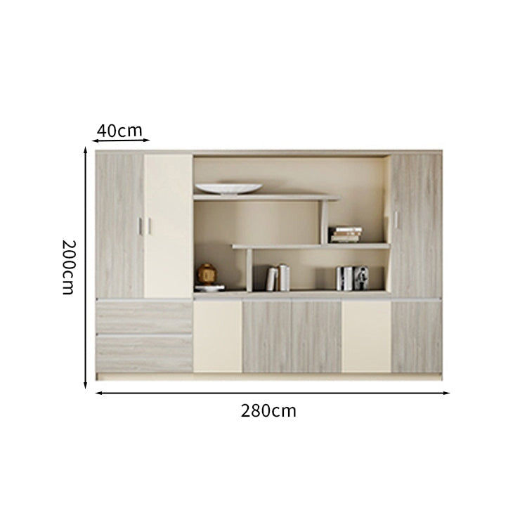 Executive Table, Executive Desk, Office Desk, Side Cabinet, Outlets, Ventilation Holes, Luxurious, Khaki, Customizable, ED-A17 