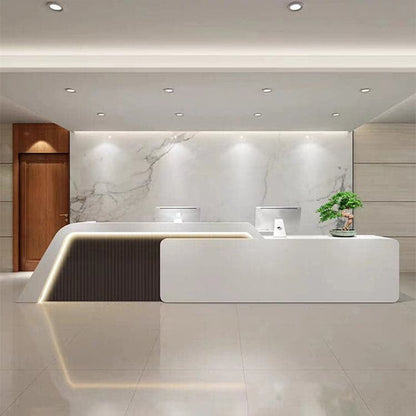 Reception desk, reception, reception counter, high counter, office reception, with LED, PC storage, RD-A30 