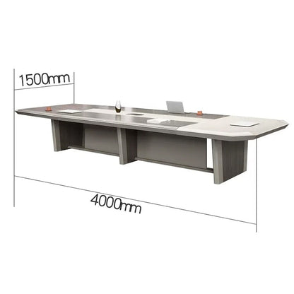 Conference table, meeting table, conference table, eco-friendly board material, melamine board material, chamfered edges, diagonal cut, double top, solid feel, three-dimensional feel, modern, elegant, dark gray, MT-A37 