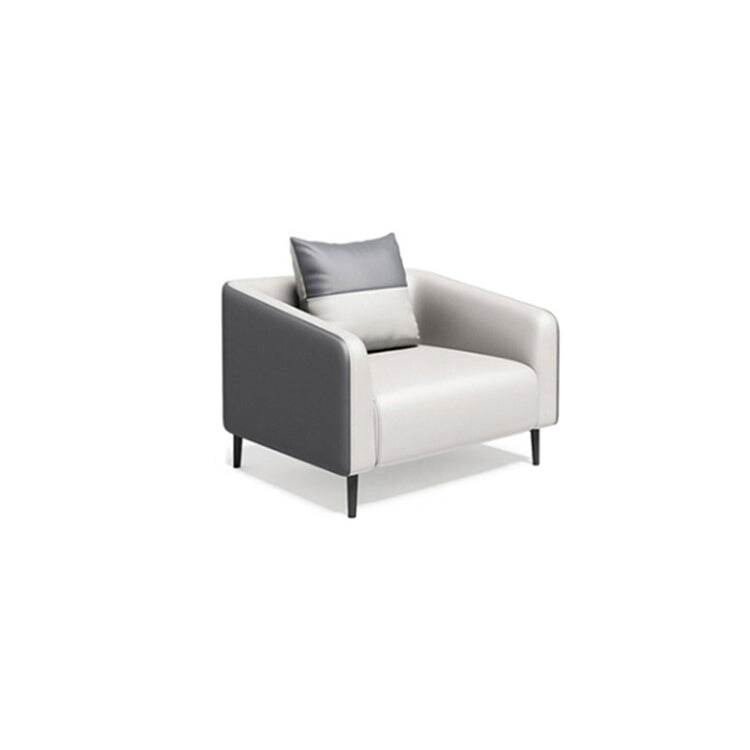 Leather sofa Office sofa Living room sofa Sofa Natural wood frame Nappa leather fabric High density urethane foam Simple modern White Gray OS-A11 