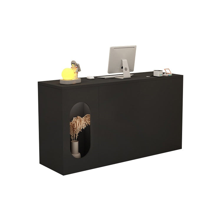 Reception counter, reception desk, cash register, simple and modern, heavy duty, durable, side cabinet, classified storage, white, brown, customizable, RD-A10 