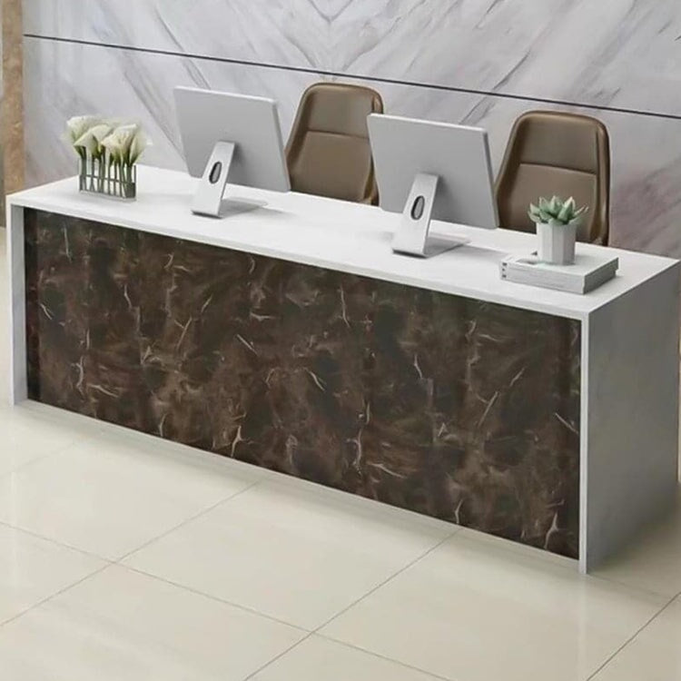 Reception counter, reception desk, cash register counter, counter, office reception, eco-friendly material, with lock, keyboard tray, RD-A34 