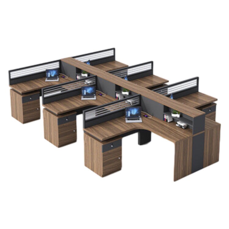 Office desk, office desk, work desk, with top panel, with wiring hole, with lock, with side cabinet OD-A15