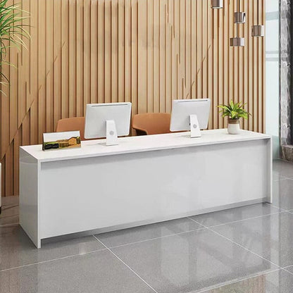 Reception counter, reception desk, cash register counter, counter, office reception, eco-friendly material, with lock, keyboard tray, RD-A34 