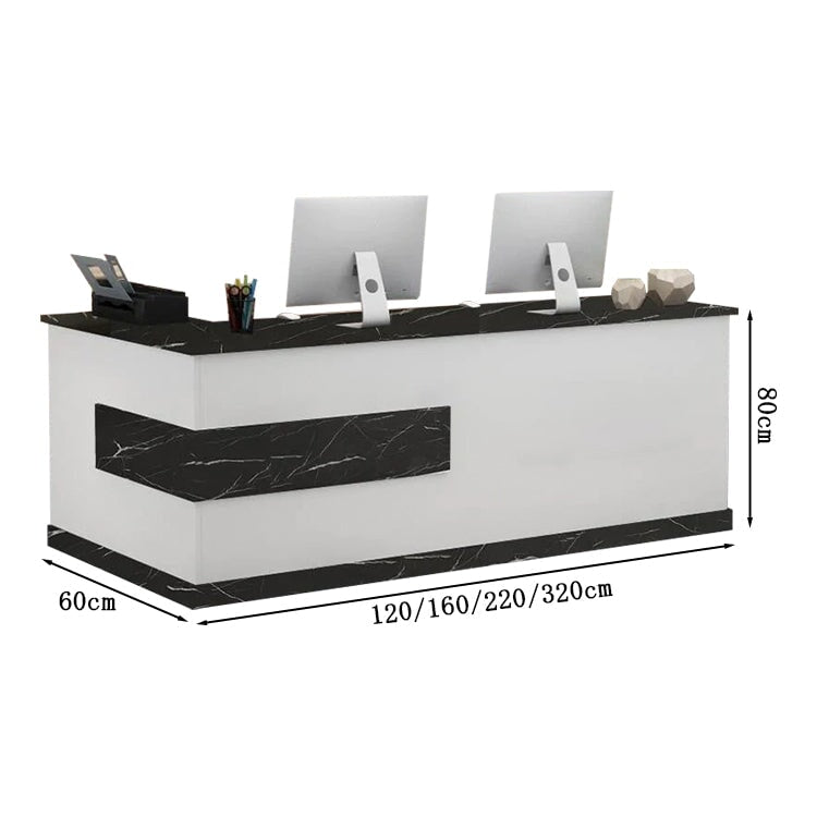 Reception counter, L-shaped counter, stylish reception desk, office reception, entrance reception, 120cm, 160cm, 180cm, 220cm, RD-A1