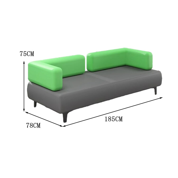 Sofa table set reception reception set nappa leather carbon steel legs height fit safe odorless firm flexible simple minimalism orange gray OS-A5 