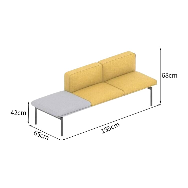 応接セット　ソファ　テーブル　応接用　ポリエステル生地　自由レイアウト　スチールフレーム　ウレタンフォーム　シンプル　イエロー　カスタマイズ可能　OS-A6