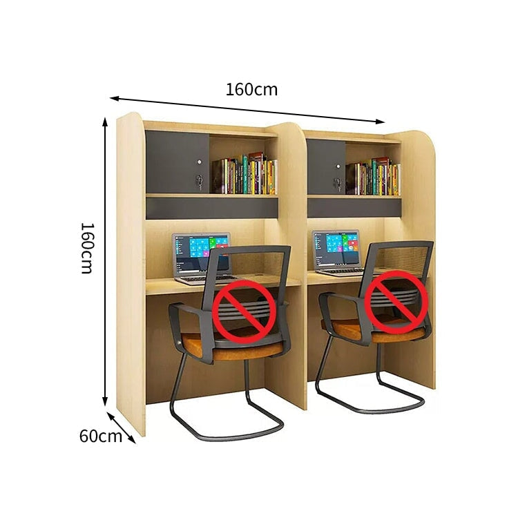 Office desk, study desk, office desk, wood grain, open storage, cylinder lock, R finish, gray, natural, simple, customizable, BGZ-M-126 