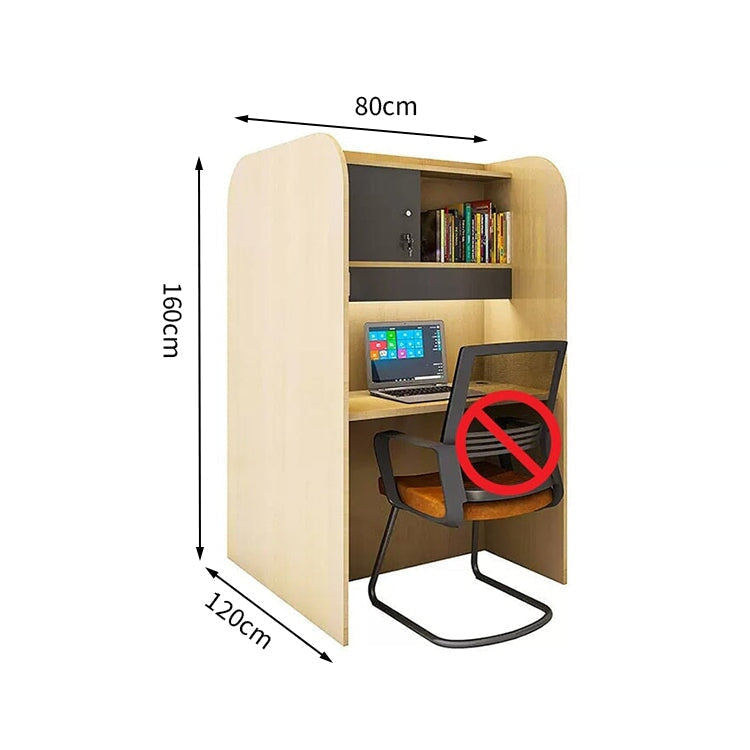 Office desk, study desk, office desk, wood grain, open storage, cylinder lock, R finish, gray, natural, simple, customizable OD-A35 