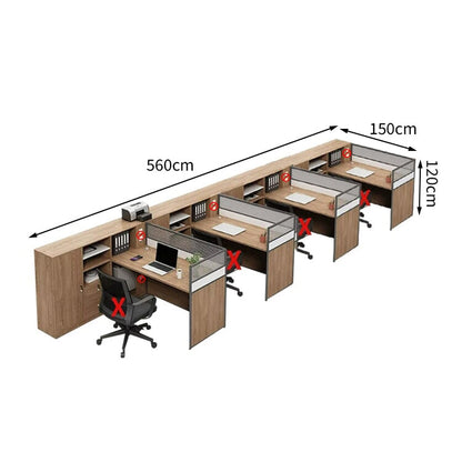 Office Desk Storage Work Table Office Desk Wood Grain Drawer with Lock PC Storage Tray Side Cabinet Simple White Customizable BGZ-M-127 