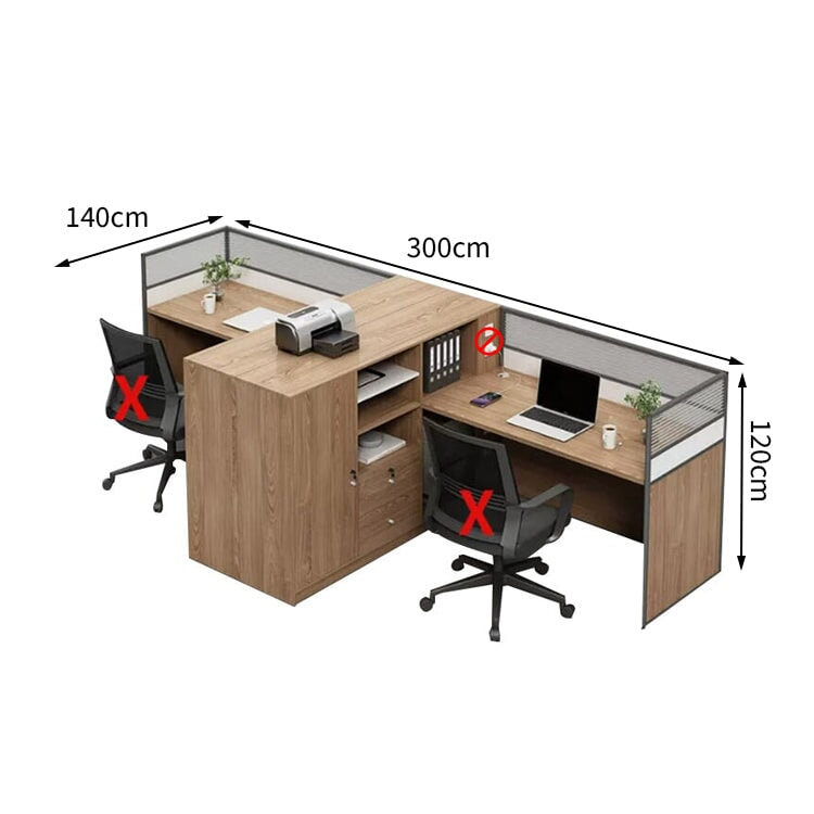 Office Desk Storage Work Table Office Desk Wood Grain Drawer with Lock PC Storage Tray Side Cabinet Simple White Customizable OD-A22 
