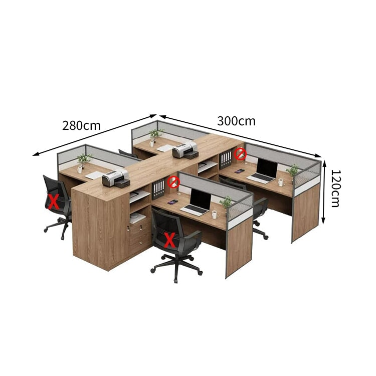 Office Desk Storage Work Table Office Desk Wood Grain Drawer with Lock PC Storage Tray Side Cabinet Simple White Customizable OD-A22 